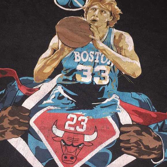 men’s larry bird Michael jordan t-shirt size 3XL - Picture 4 of 6